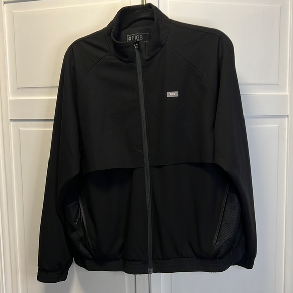 Figs Jackets & Coats Figs Sydney Scrub Jacket Black Size Large